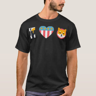 Camiseta Shiba Inu I Love Shiba Crypto SHIB Premium