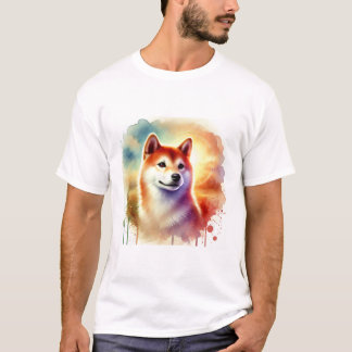 Camiseta Shiba Inu in watercolor 091024AREF128 - Watercolor