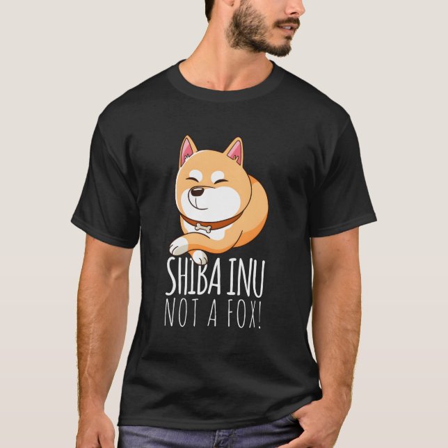 Camiseta Shiba Inu Japonês Não É Um Cão De Raposa Kawaii (Frente)