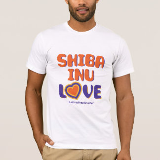 Camiseta Shiba Inu Love T-shirt de homens
