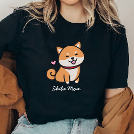 Camiseta Shiba Inu Mãe Shiba Proprietário do Cachorro T-Shi