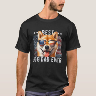 Camiseta Shiba Inu Melhor Pai de Cachorro Sempre Dia Americ