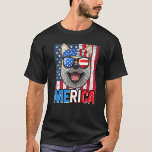 Camiseta Shiba Inu Merica 4 De Julho Cão Americano Puppy Pa