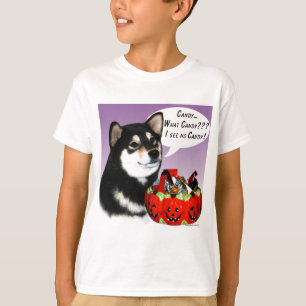 Camiseta Shiba Inu (preto) Halloween Candy