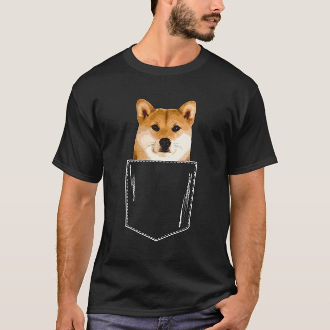 Camiseta Shiba Inu Puppy Pocket (Frente)