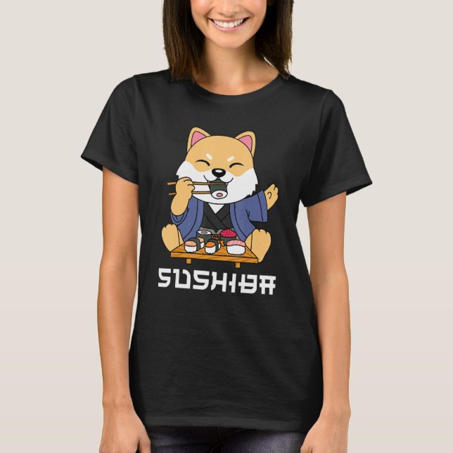 Camiseta Shiba Inu sushi (Frente)