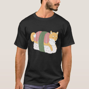 Camiseta Shiba Inu Sushi Cute Shirt Doggo Meme