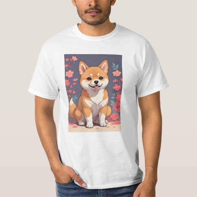Camiseta Shiba Inu T-Shirt Adorável - Perfeito para o Lover (Frente)