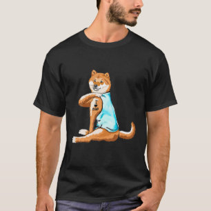 Camiseta Shiba Inu Tattoos Eu Adoro Pai Cachorro Dotado Pai