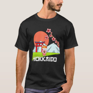 Camiseta Shiba Inu Uni Cog Hokkaido Kimono Bandeira Montanh