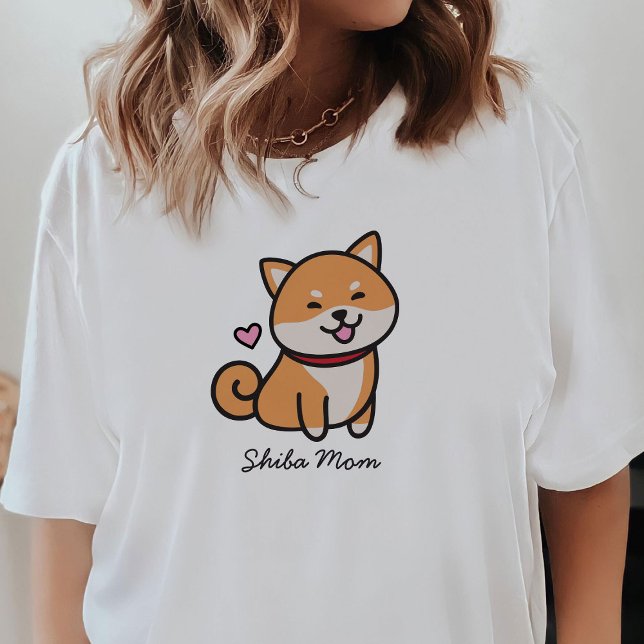 Camiseta Shiba Mãe Shiba Inu Cão T-Shirt (Criador carregado)
