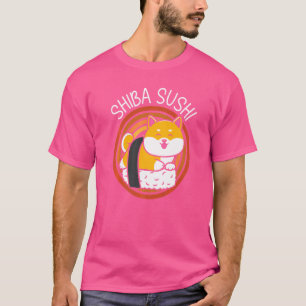 Camiseta Shiba Sushi Comida Foodie Japonês Sushi