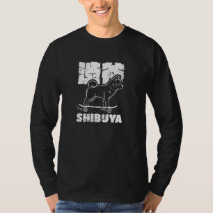 Camiseta Shibuya Tokyo Japan Hachiko Akita Inu Japonês Kan