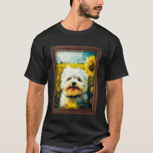 Camiseta Shichhh Pintura Flor de Girassol Mãe Mulheres Flor