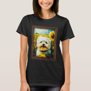 Camiseta Shichhh Pintura Flor de Girassol Mãe Mulheres Flor