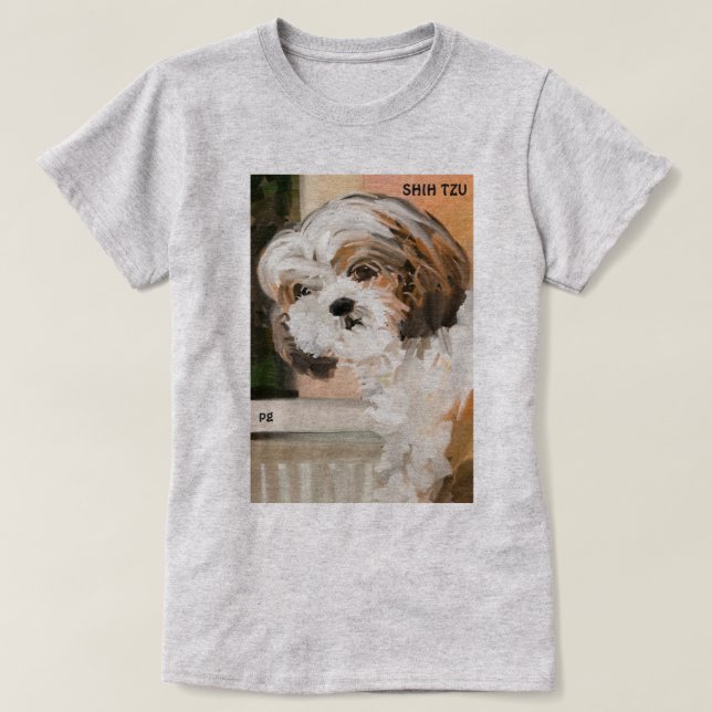 Camiseta "Shih macio Tzu " (Frente do Design)
