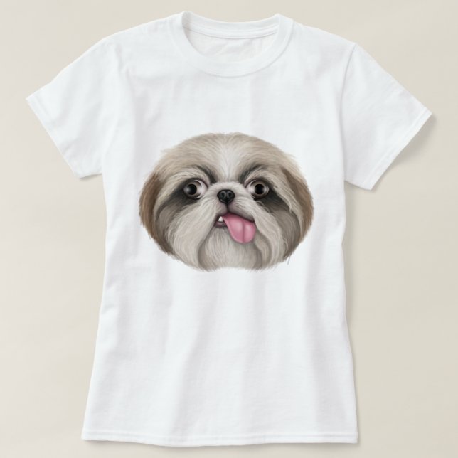 Camiseta Shih Tzu (Frente do Design)