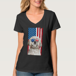 Camiseta Shih Tzu 4 De Julho Para Homens Meninos Crianças S