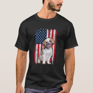 Camiseta Shih Tzu American Flag Dog Veste Face A 4ª Máscara
