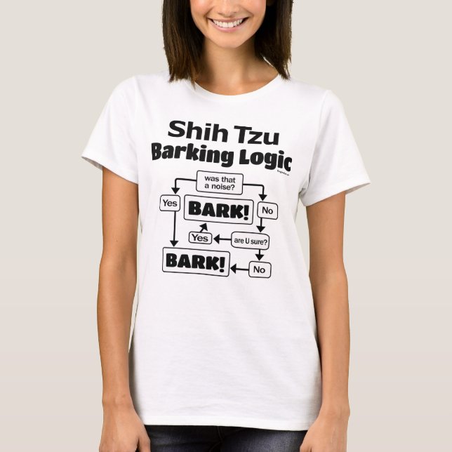 Camiseta Shih Tzu Barking Logic (Frente)