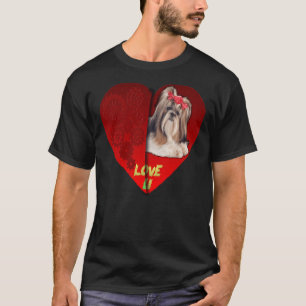Camiseta Shih Tzu Big Red Heart
