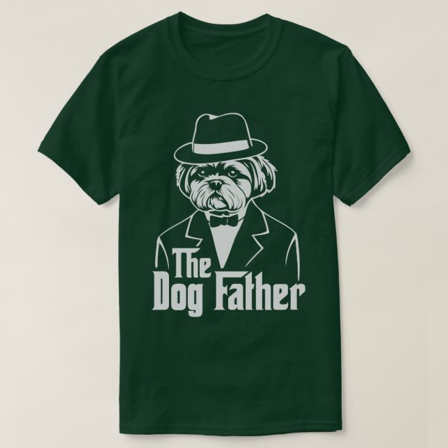 Camiseta Shih Tzu Cachorro Cachorro Padre Funny Pet 1 (Frente do Design)