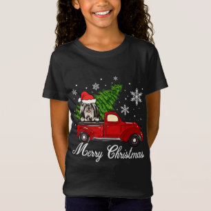 Camiseta Shih Tzu Cachorro Dirigindo Caminhão Vermelho Deco