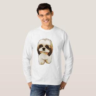 Camiseta Shih Tzu de desenho animado