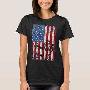 Camiseta Shih Tzu Dog American Flag Dog
