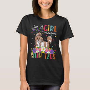 Camiseta Shih Tzu Dog Apenas Uma Rapariga Que Ama Shih Tzus