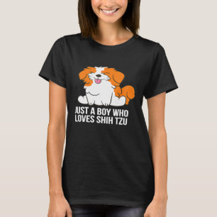 Camiseta Shih Tzu Dog Boy Apenas Um Menino Que Ama Shih Tzu