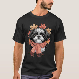 Camiseta Shih Tzu Dog Cai Cachorro Cachorro Cachorro Outono