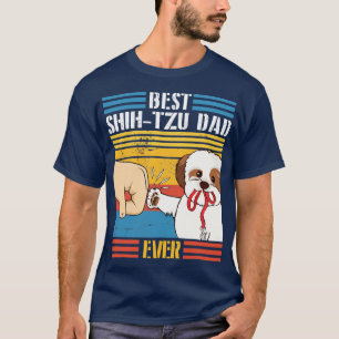 Camiseta Shih Tzu Dog E Mão Pai Para Mão O Melhor Shih Tzu