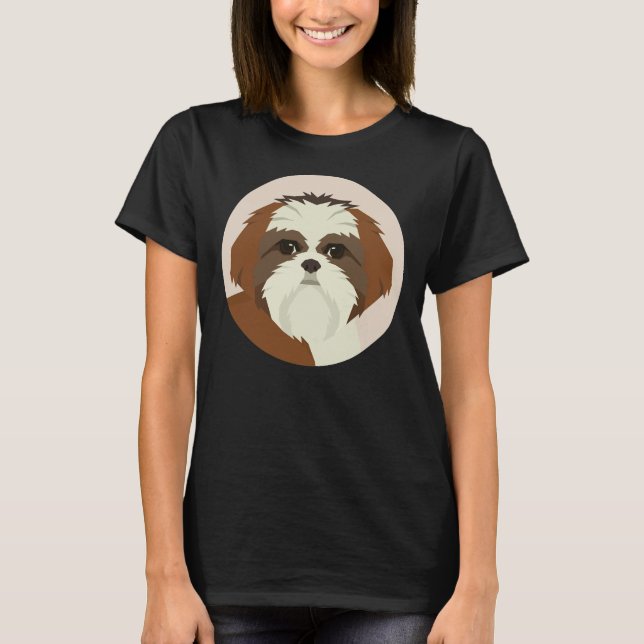 Camiseta Shih Tzu Dog Face (Frente)