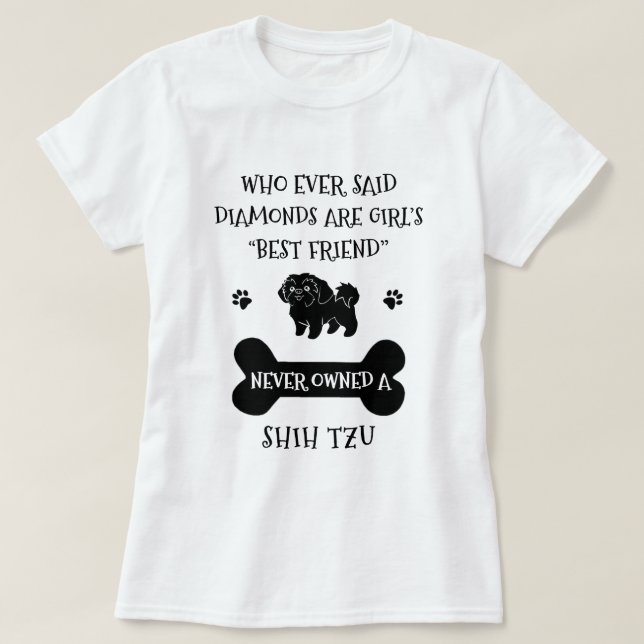 Camiseta Shih Tzu Dog Melhor Amigo (Frente do Design)