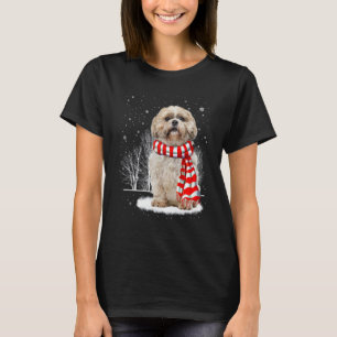 Camiseta Shih Tzu Dog Na Neve Feliz Natal Inverno