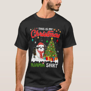Camiseta Shih Tzu Dog Natal Luz Engraçada Papais noeis De Ó