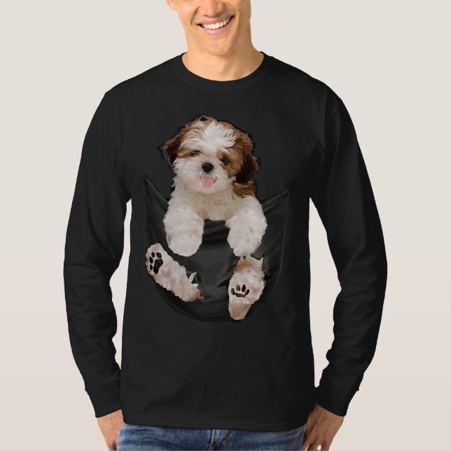 Camiseta Shih Tzu Dog Pet Puppy Para Proprietários Shihtzu  (Frente)