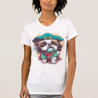 Camiseta Shih Tzu Dog Pirate