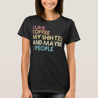 Camiseta Shih Tzu Dog Proprietário Café Amante Engraçado Qu