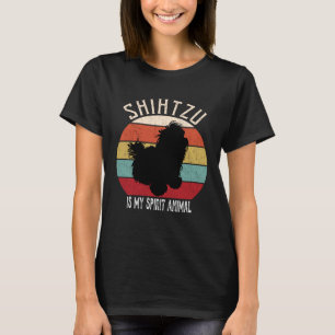 Camiseta Shih Tzu é o meu espirito de cães machos mulheres 