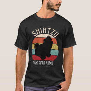 Camiseta Shih Tzu é o meu espirito de cães machos mulheres