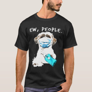 Camiseta Shih Tzu Ew Pessoas Vestindo Uma Máscara De Rosto