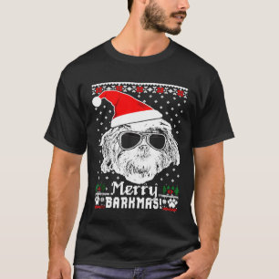 Camiseta Shih Tzu Feliz Barkmas Natal Gif