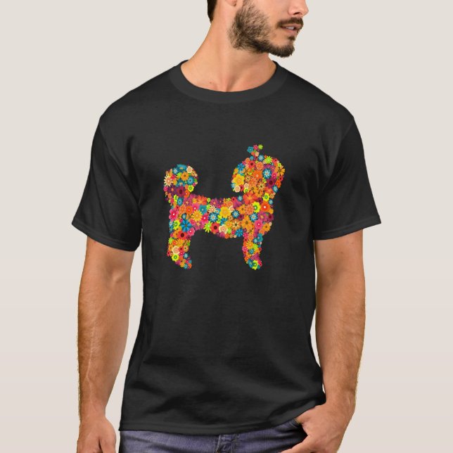 Camiseta Shih Tzu Flower (Frente)