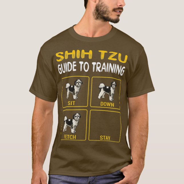 Camiseta Shih Tzu Guia Para Treinar Obediência Aos Cachorro (Frente)