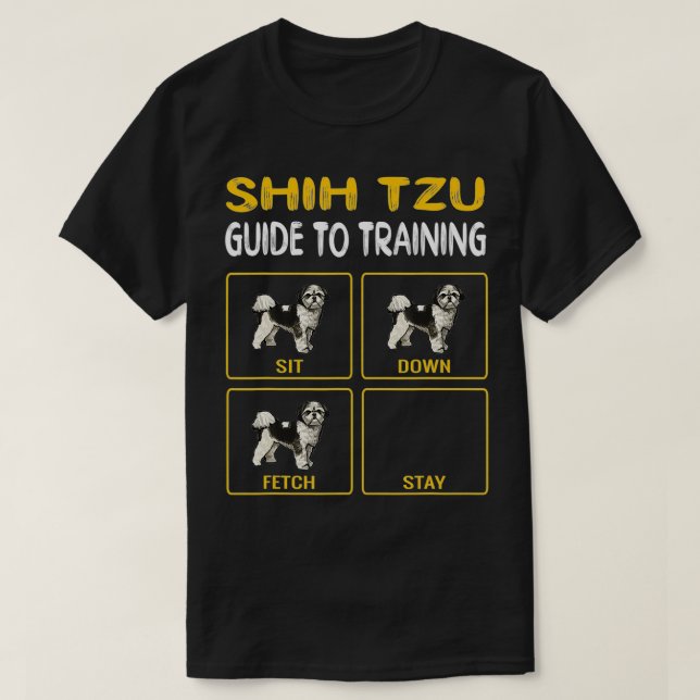 Camiseta Shih Tzu Guide To Training Dog Obedience  (Frente do Design)