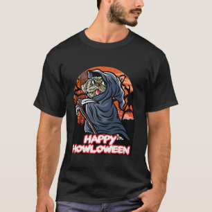 Camiseta Shih Tzu Happy Halloween Costume Grim Reaper Long