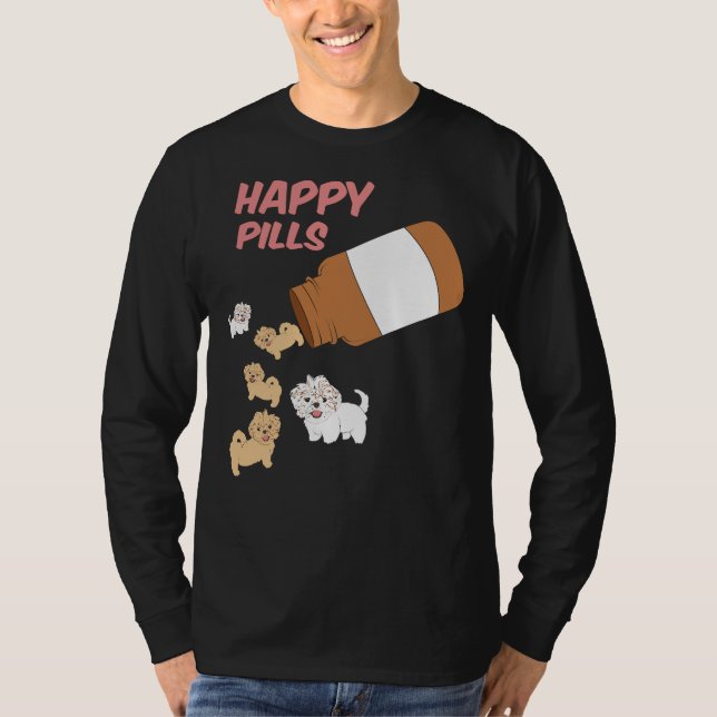 Camiseta Shih Tzu Happy Pills Shih Tzu Dog (Frente)