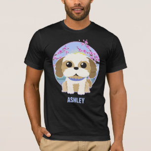 Camiseta Shih tzu Kawaii Adorável Presente Cachorro Pet